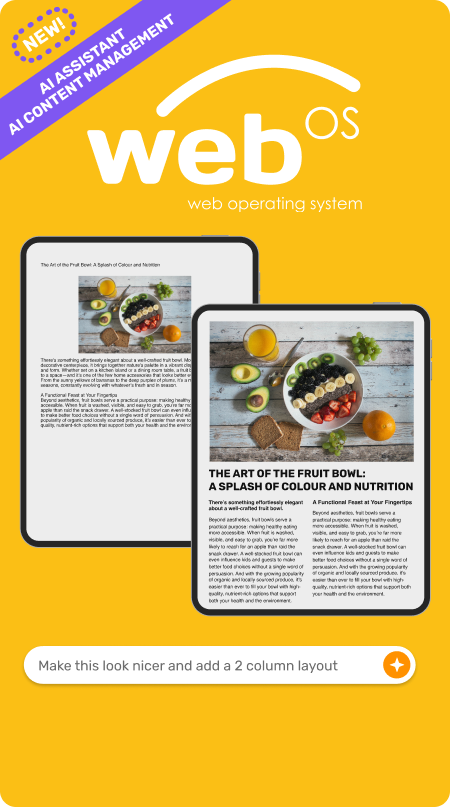 WebOS: tailored CMS and maintained framework built for scalable website growth