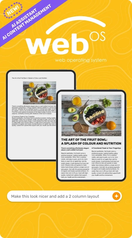 WebOS: tailored CMS and maintained framework built for scalable website growth