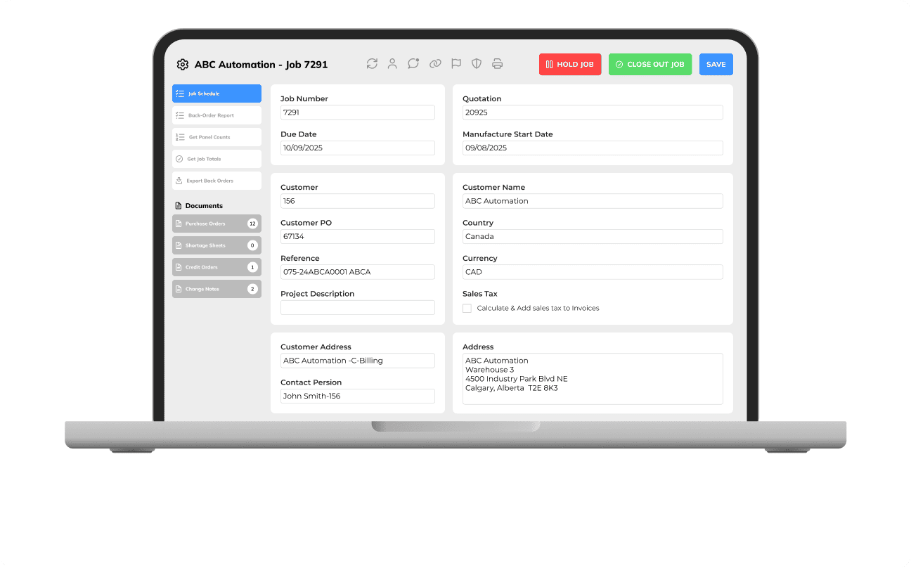 Job, Quote and Inventory Management