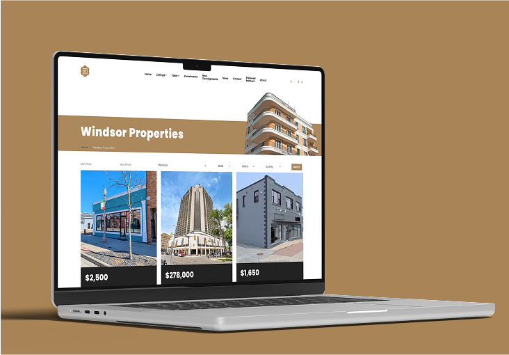 Corey Beaudoin Realty Co. Website on a laptop screen