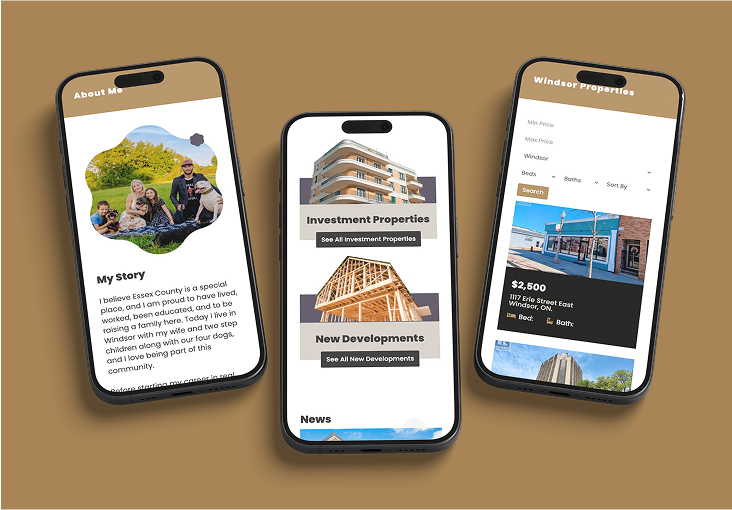 Corey Beaudoin Realty Co. Website on a mobile screen