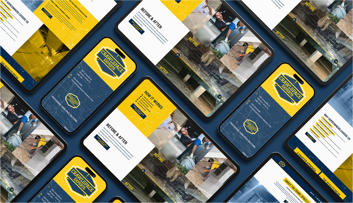 Crawlspace Experts website on multiple screens