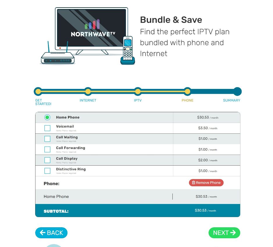 Gosfield North Communications - Build a Package Options