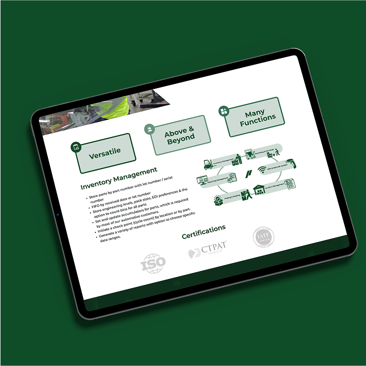 Hearn Industrial Website on a Tablet Screen