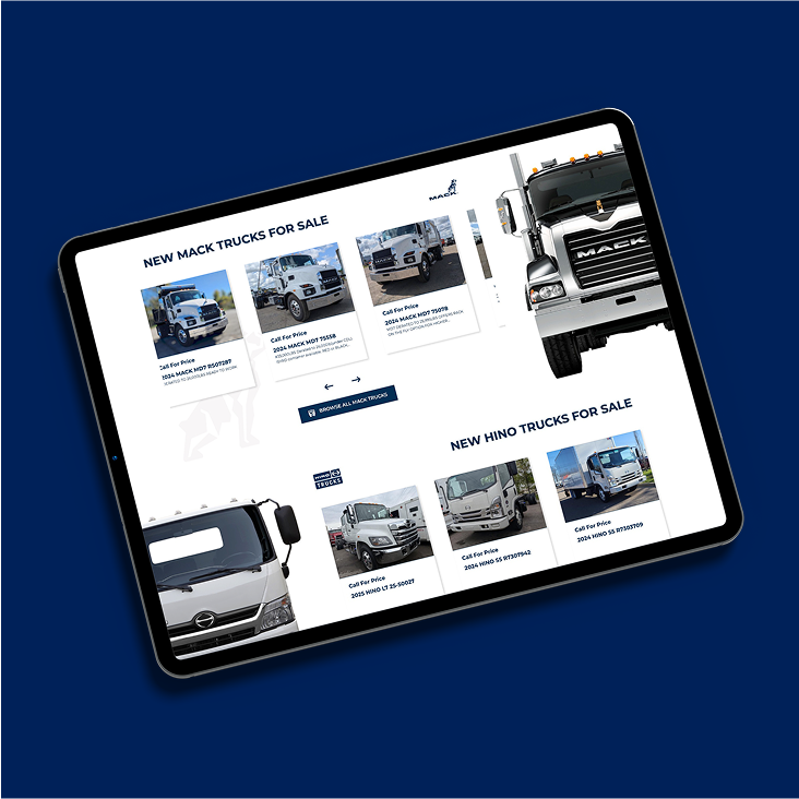 Interstate Trucksource website on a tablet