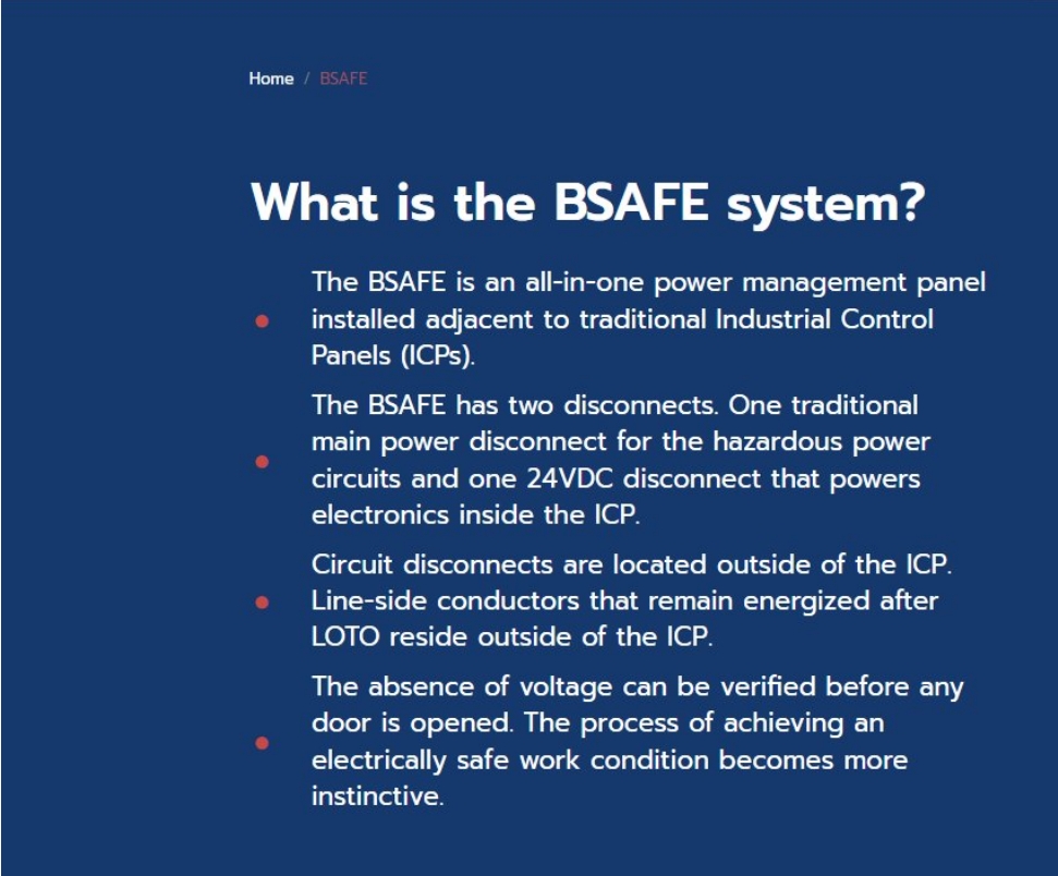 MTE Controls - BSAFE System