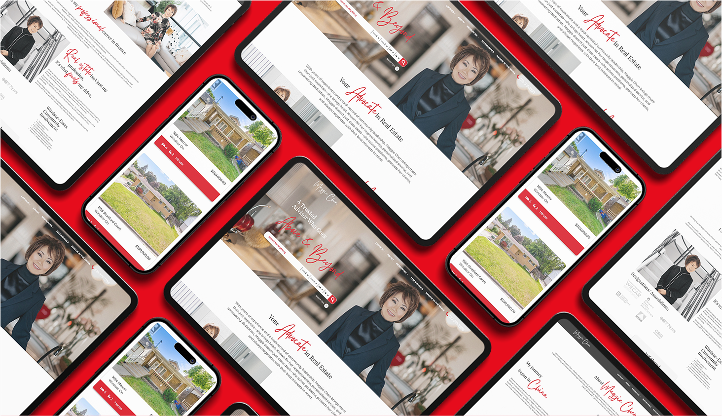 Maggie Chen website on multiple devices