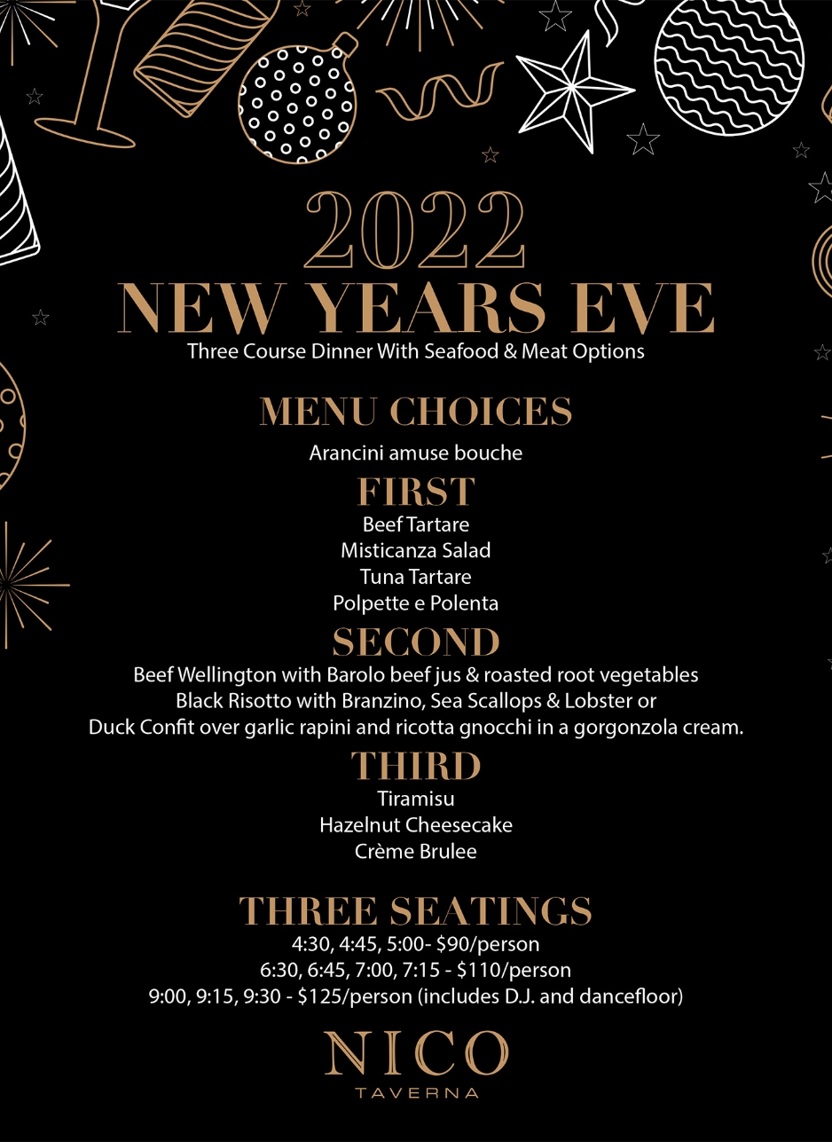 Nico Taverna New Year's Eve Event