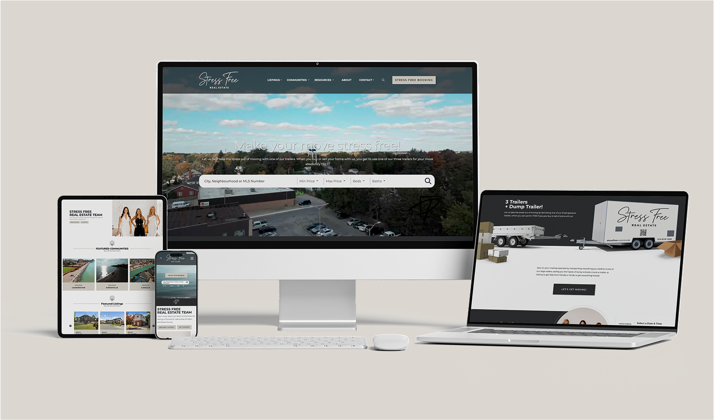 Stress Free Real Estate Website on Muiltiple Devices