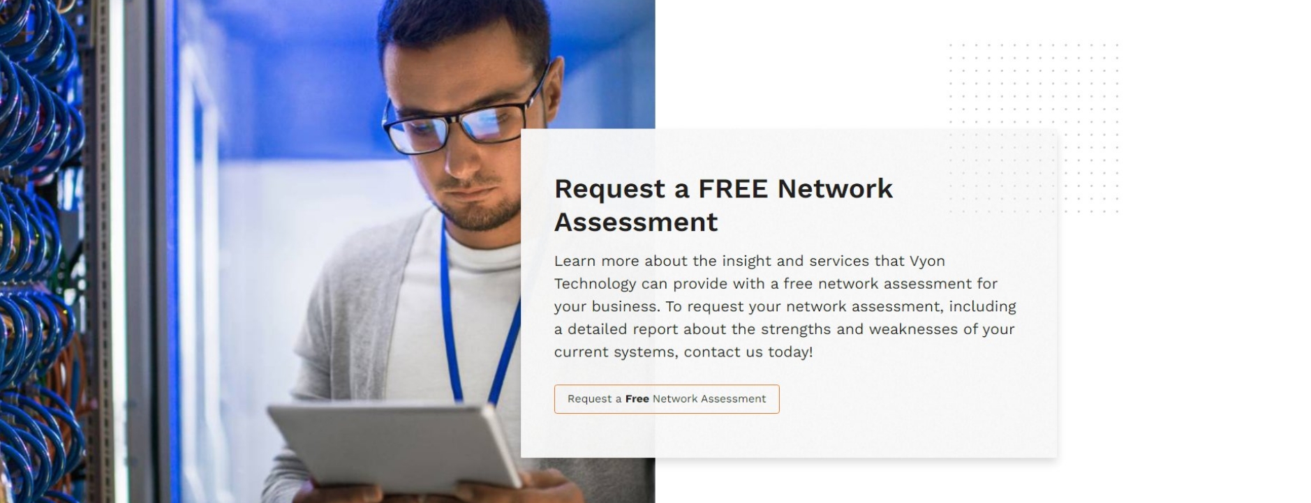 Vyon Technology network assessment page